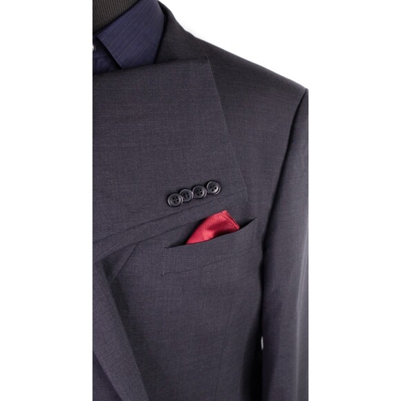 Joseph Abboud Suit Coat Mens 48R Gray Italian Wool Vitale Barberis Canonico - Picture 6 of 16